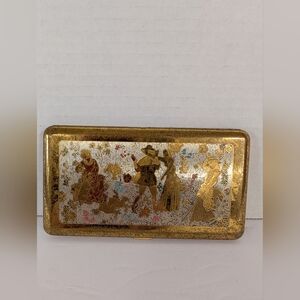 Vintage Cigarette Case French Ladies "Love Storey"Gold and Silver As Is